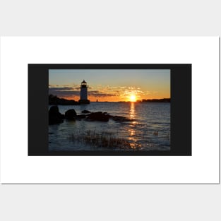 Fort Pickering Lighthouse Winter Island Salem MA Sunrise Posters and Art